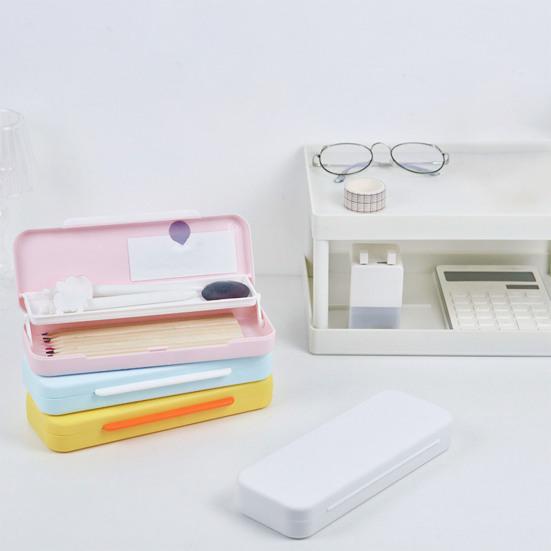 Wear-resistant Pencil Case Smooth Edge PP Large Capacity Portable Pen Box for School