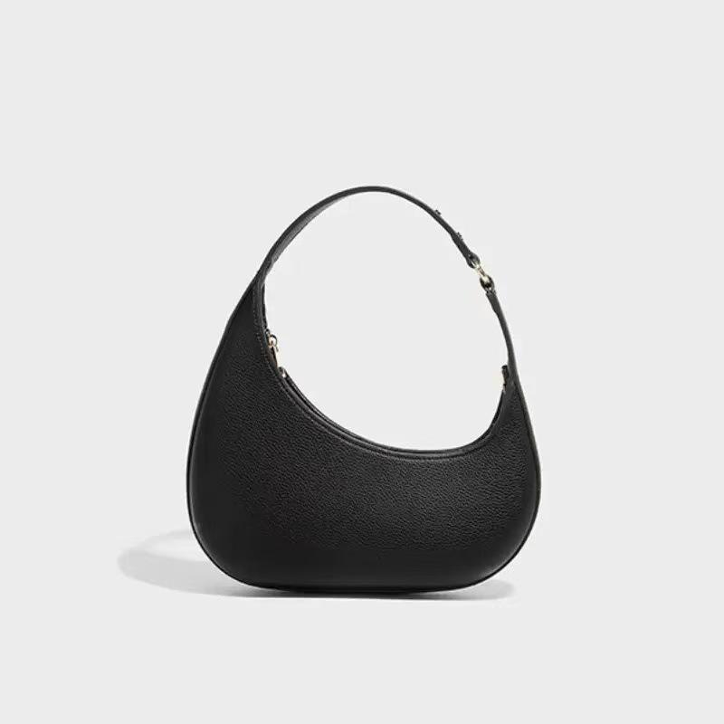 Single Shoulder Armpit Bag, Fashionable and Versatile, Exquisite Half Moon Shaped Staff, Hand-held Crescent Shaped Women's Dumpling Bag, Hand-held