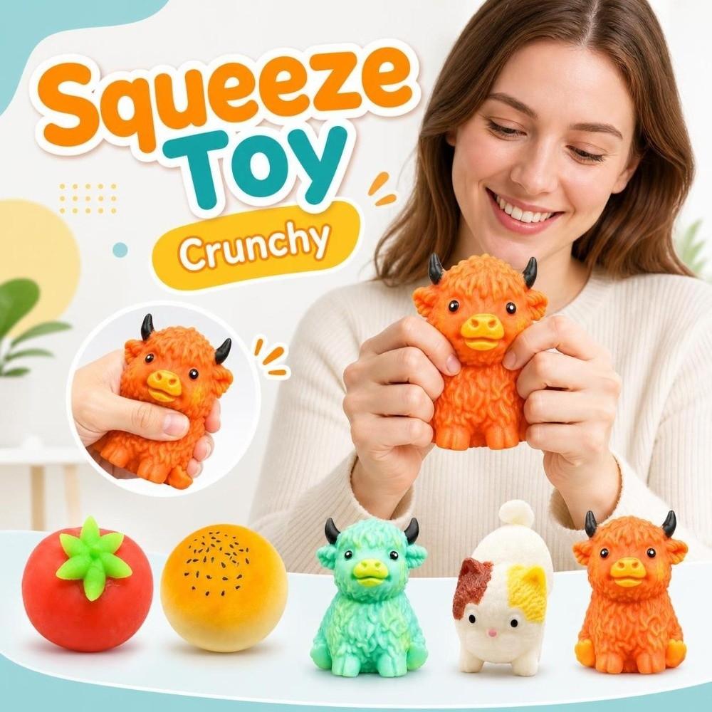Moldable Animals Squeeze Toy Crunchy Realistic Cat Pinch Sensory Stress Ball Home Decoration
