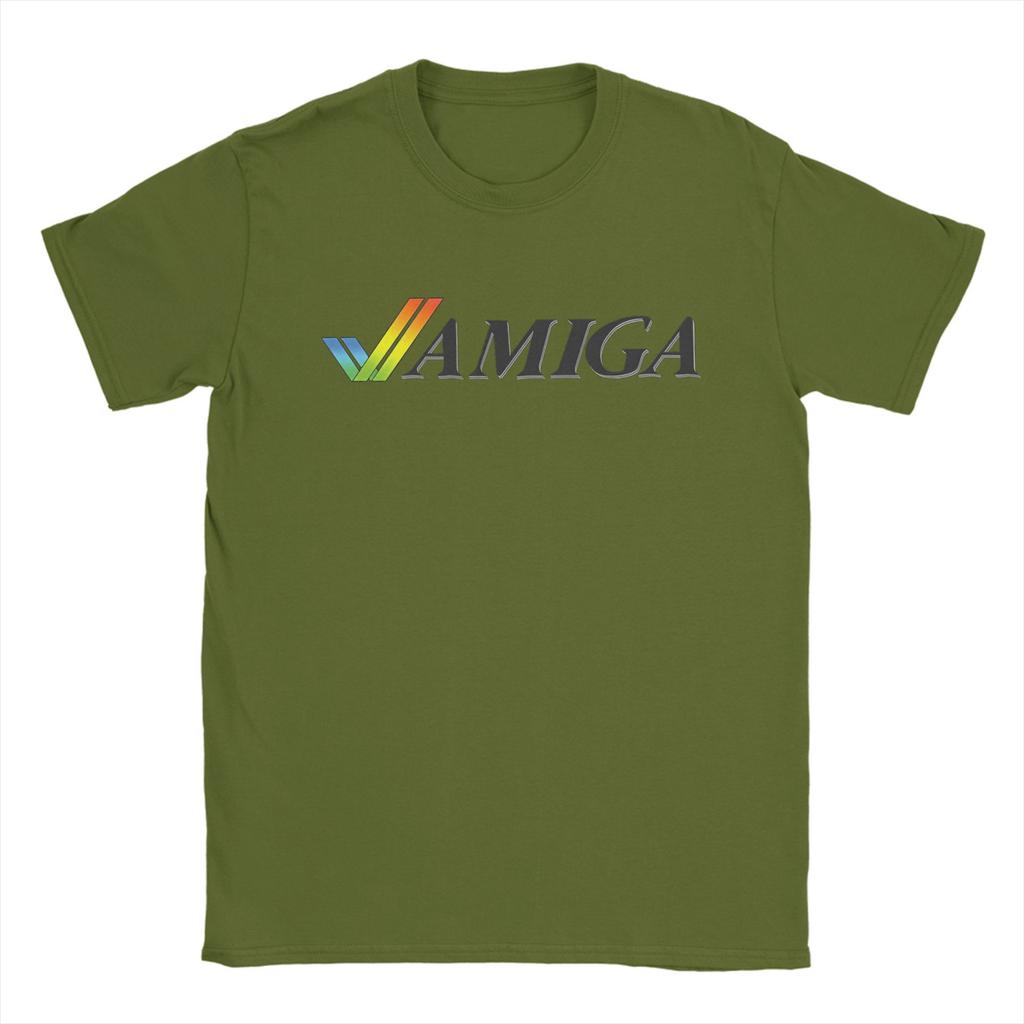 Amiga Retro Computing T-Shirt für Männer Frauen Reine Baumwolle Vintage T-Shirts Rundhals T-Shirts Kurzarm Kleidung Erwachsene