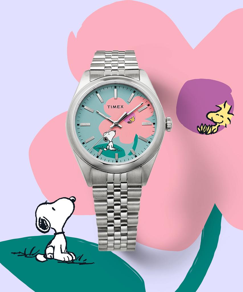 Taimaegseu X Peanuts Legacy Snoopy Flower Metal Watch 36Mm