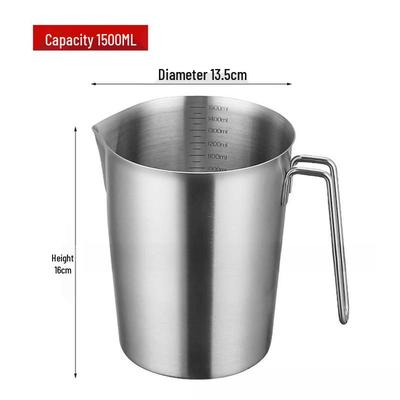 Yicang 1500ml Messbecher aus 304 Edelstahl mit Deckel