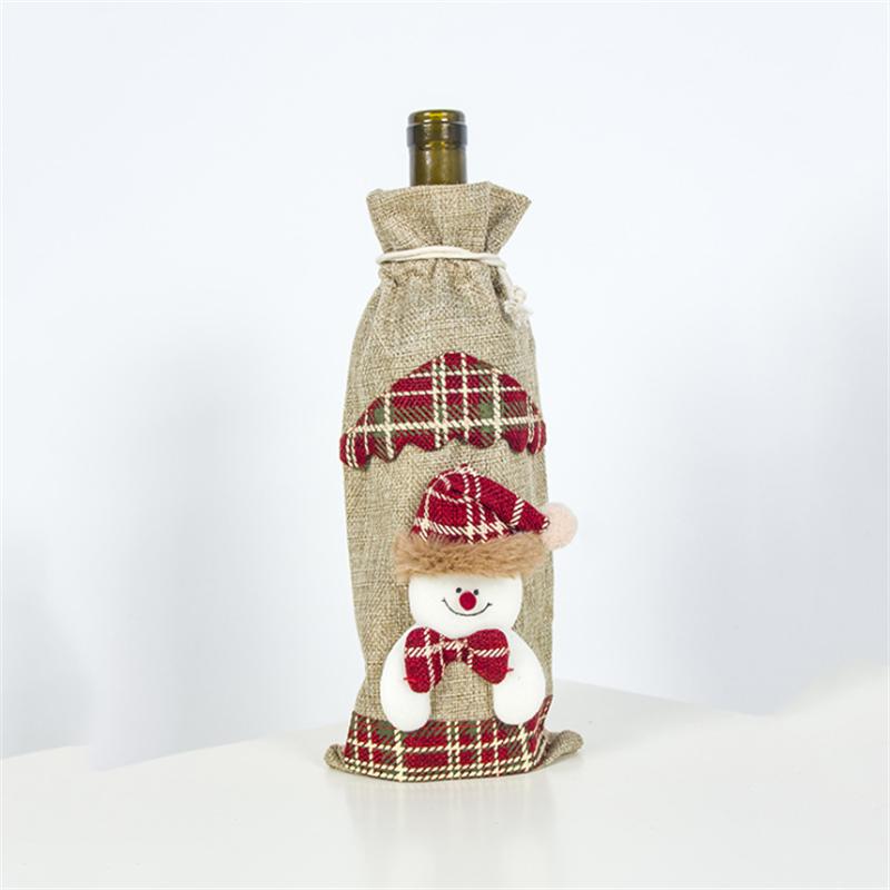 

1 шт. Модний Різдвяний Тканинний Різдвяний Чохол для Вина для Подарунка на Різдво 02