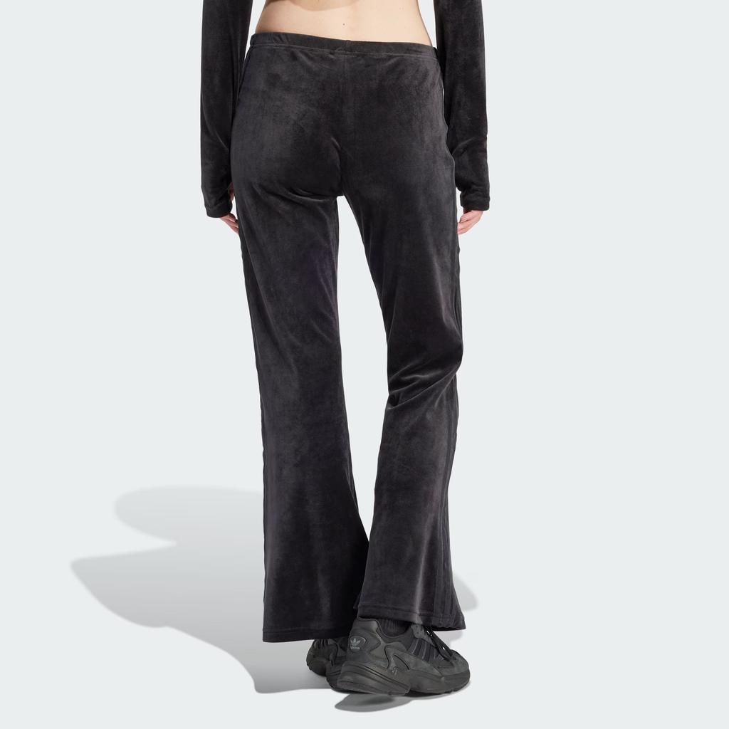 Adidas Originaler Knust Fløyel Utsvingte Strikkebukser Dame Underdeler Svart IT9661