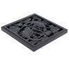 Black Shower Floor Drain 10x10cm Copper Floor Drain Strainer for Hotel Bathroom Balcony