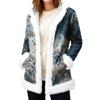 Women's Casual Fleece Hooded Cardigan With Pockets Warm Outerwear