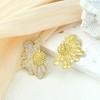 European Stainless Steel Flower Stud Earrings - High-End Design, Women's Fashion, Light Luxury, Popular Accessories