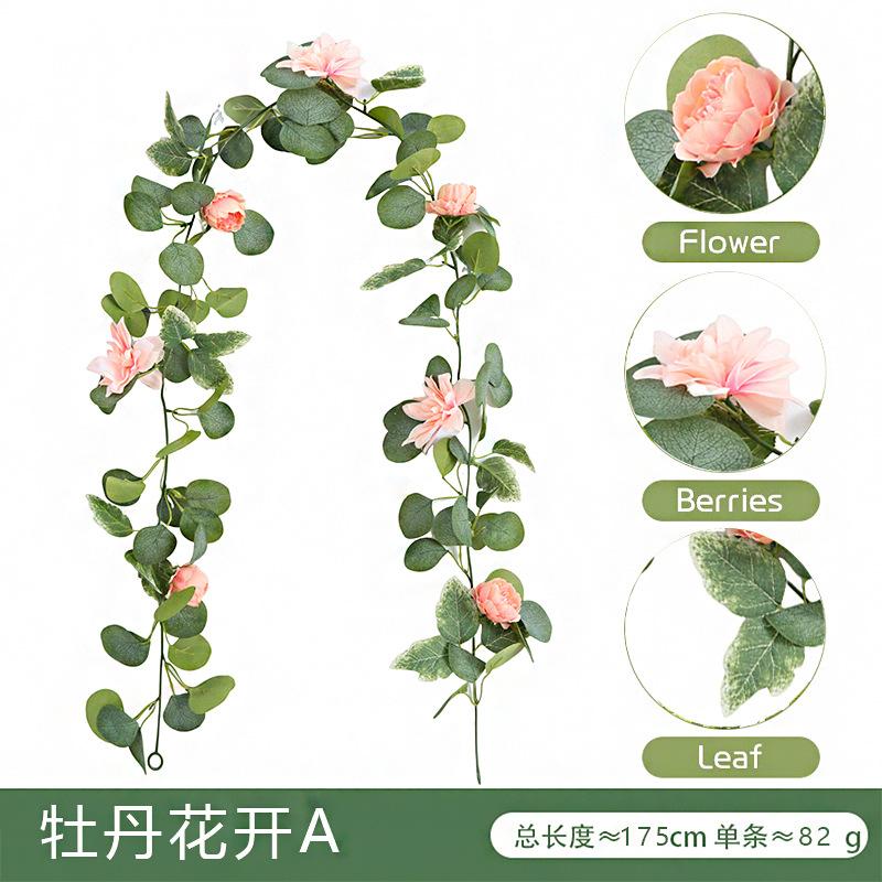 

Имитация Цветочной Лозы Настенный Венок Свадебная Роза Украшение для Дома Гостиной Стена Свадебная Имитация Ротанга