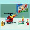 City Fire Helicopter Building Blocks Toy Abs Plastic Construction Set For Boys And Girls Perfect Gift For Kids 15.7*14.1*4.5cm Packaging
