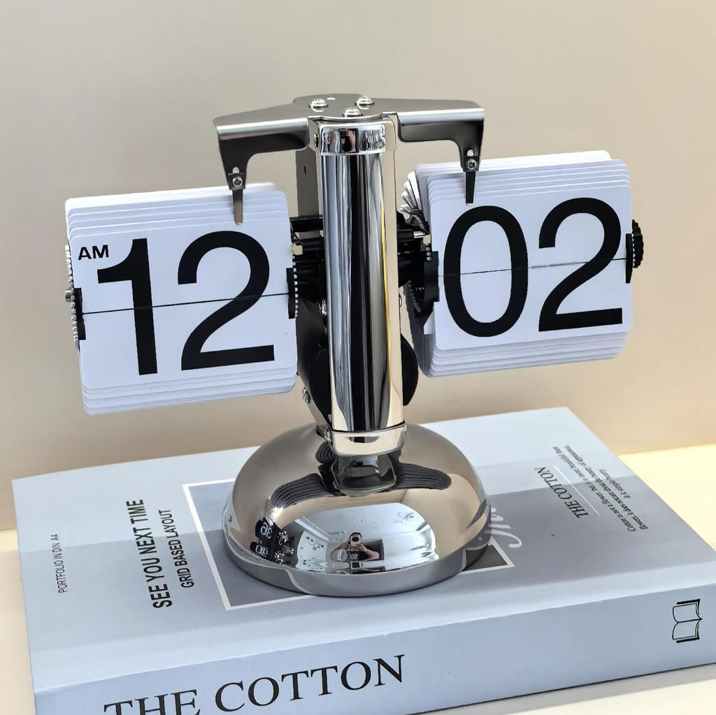 European Retro Flip Clock: Simple Desktop & Wall Design