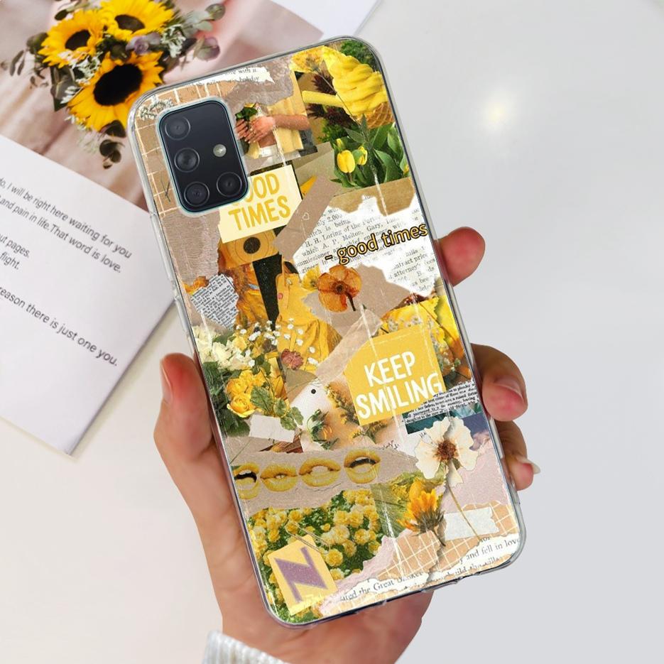 Custodia per Samsung Galaxy A31 A41 A51 A71 Custodia Dipinta Moda Carina Custodia Morbida in TPU per Samsung A31 A41 Galaxy A51 A71 Bumper