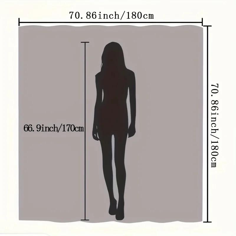 1 st Vallmoblomma Hav Oljemålning Växttryck Duschdraperi Vattentätt Polyestertyg med Krokar Vägg Badkar Badrumsinredning