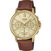 CASIO BESIDE Quartz Men's Watch Sapphire Glass BMS-300GL-5AV Brown Leather Band Multi-axi...