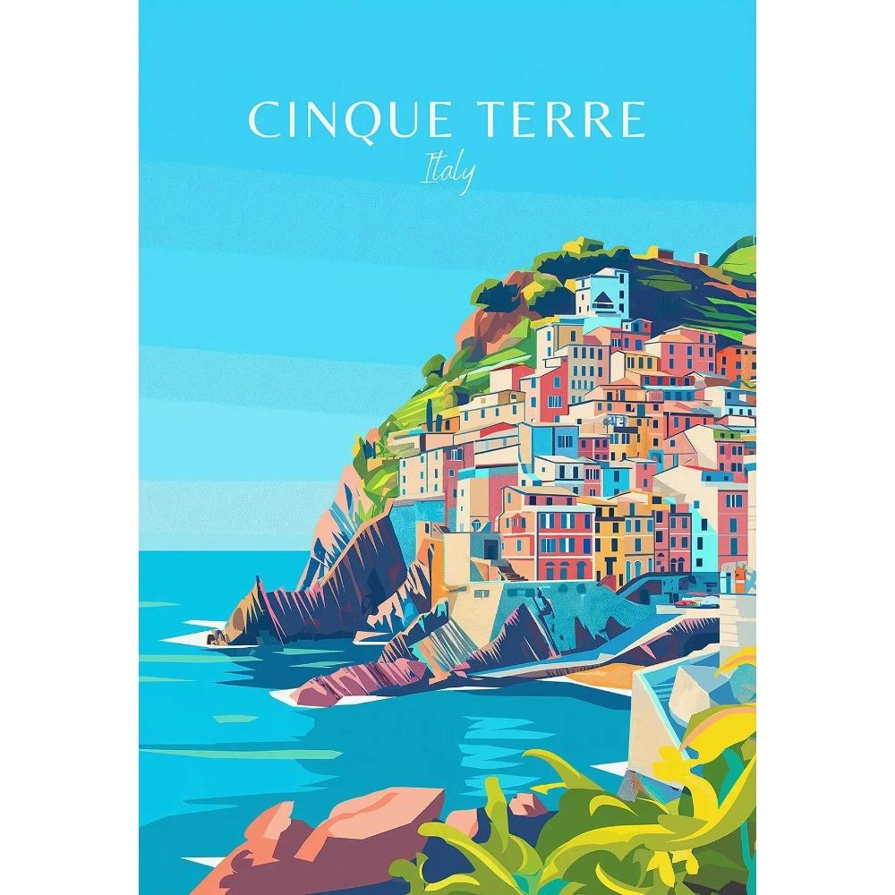 Modern Amalfi Italy Famous Travel Posters Palermo Vintage Puglia Cinque Terre Travel Prints Canvas Wall Pictures Home Room Decor