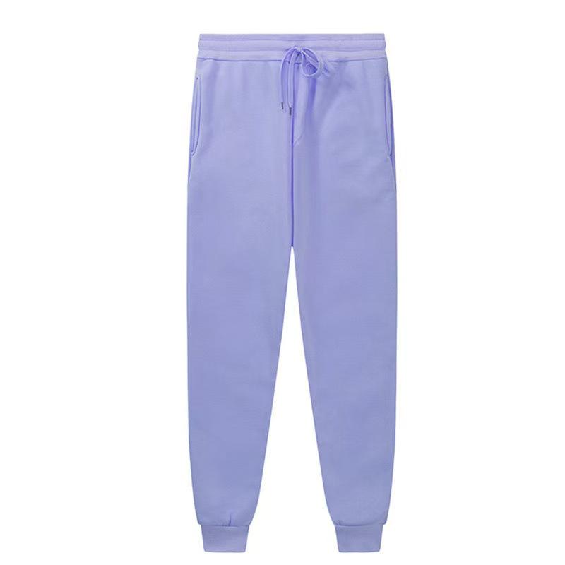 Joggers Unisex a Vita Alta Multicolore in Pile con Polsini Larghi per Tempo Libero & Sport