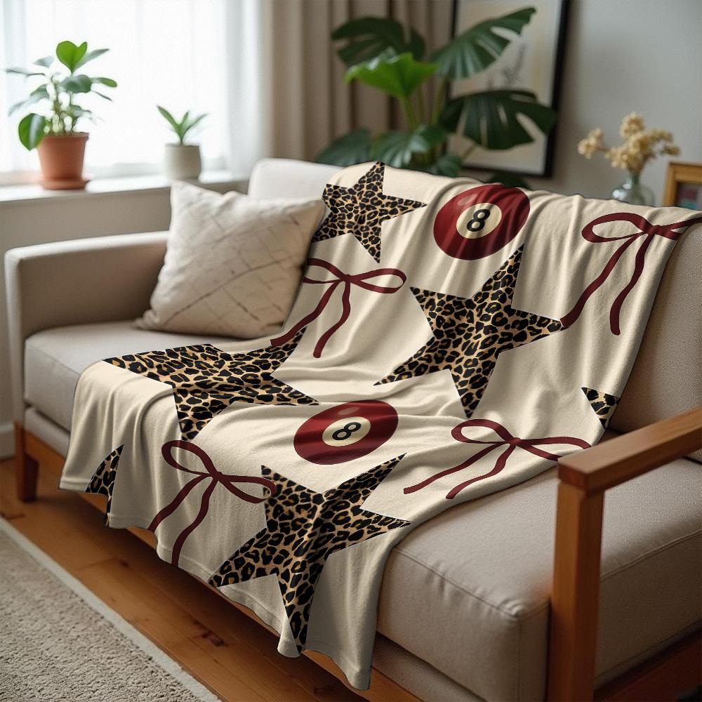 Layered Pink Gray Star Anime Cartoon Flannel Blanket Soft Warm Throw for Bedroom Sofa Car Kids Holiday Gift