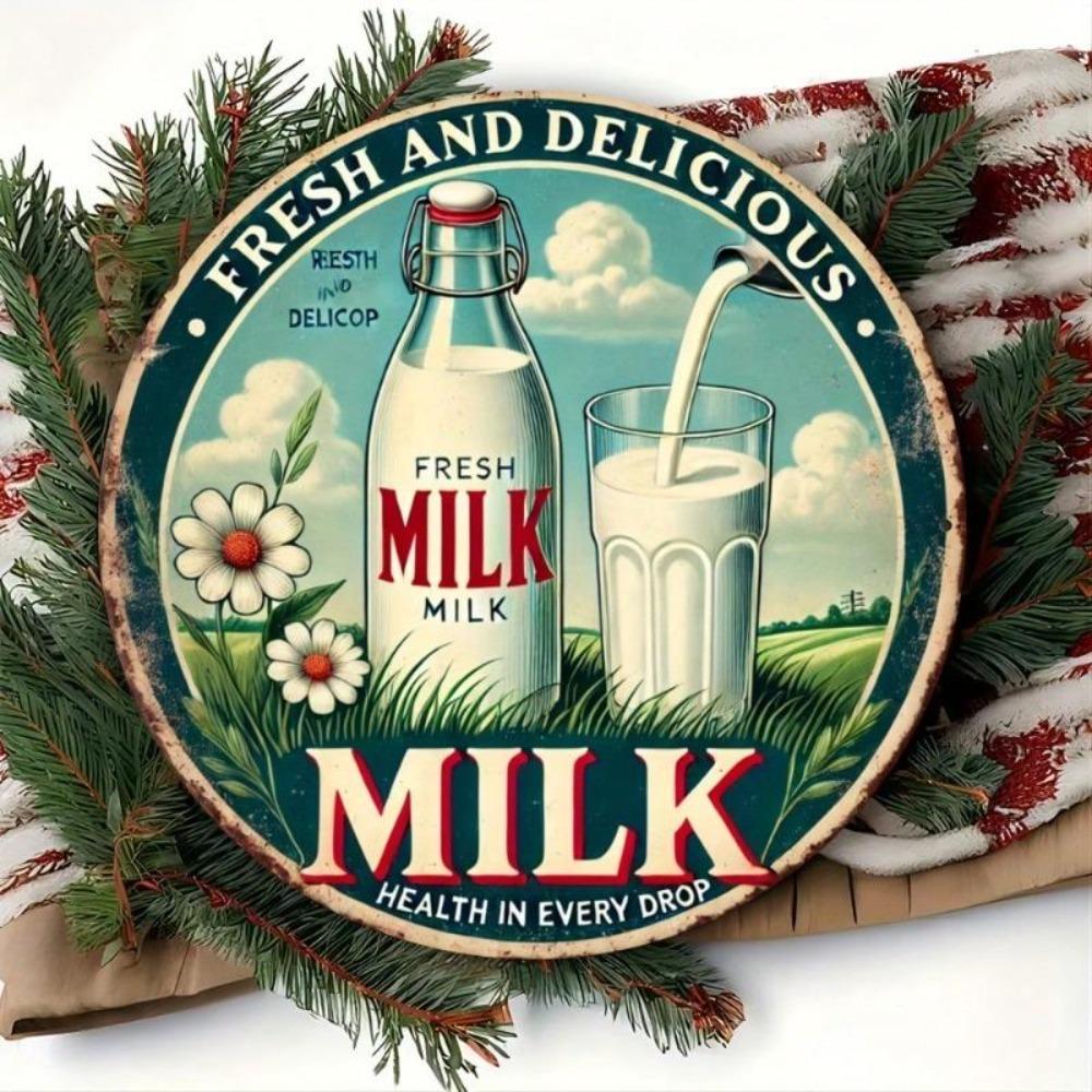 Vintage Aluminum Farmhouse Wall Sign Metal Art Decor 8x8 Rustic Kitchen Home Decor Metal Tin Sign