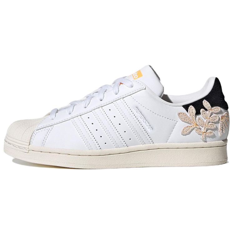 Adidas Superstar Floral Patches - White Flash Orange Women Sneakers Cloud-White Core-Black GZ0864