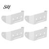 Downspout Mounting Hardware 4/8Pcs Aluminum Alloy Bracket Powder Coated Wall Mount Rain Gutter Metal Clamp Straps 2 X 3 Inch Pipe Clip Hidden Fastener