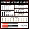 49PCS Thread Chaser Set UNC UNF Metric Thread Restorer Tool Rethreading