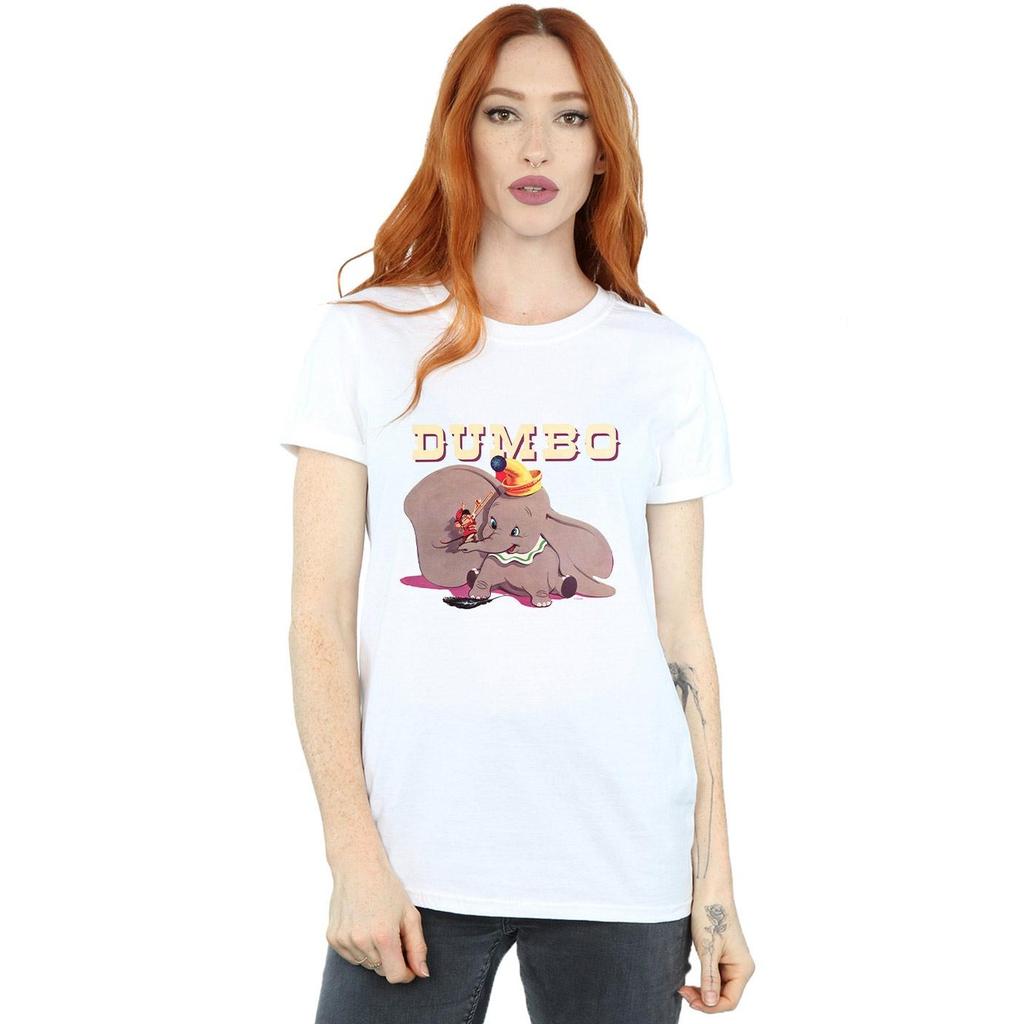 Disney Womens/Ladies Dumbo Timothy´s Trombone Cotton Boyfriend T-Shirt