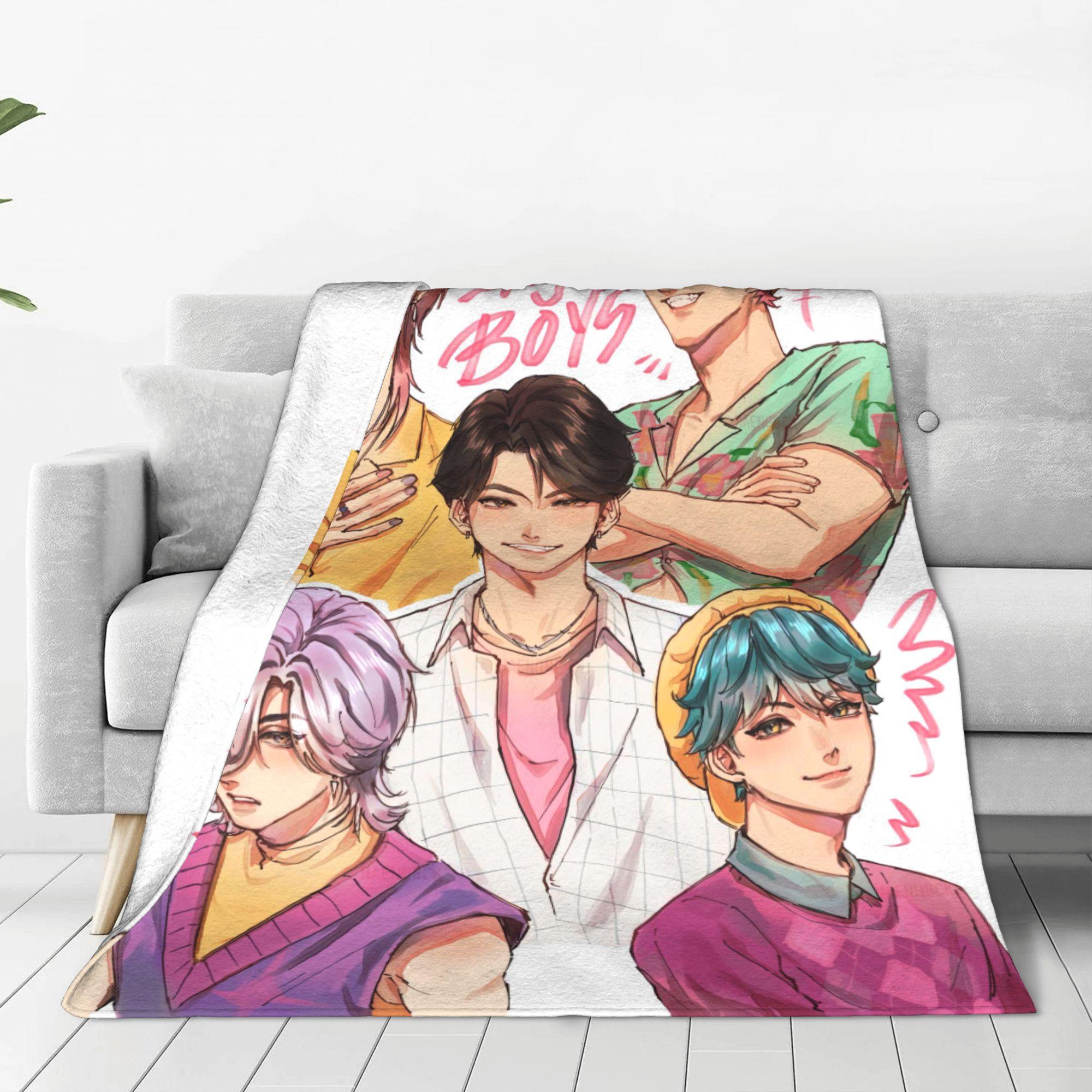 

Kpop Охотники на демонов Саджа Бойз Мистическое одеяло Теплое Мягкое Узорчатое Плюшевое Одеяло-Плед для Девочек Мальчиков Фланелевое Покрывало для Кровати 30x40in