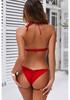 2023 Euro-American Drawstring Strap Gathered Split Swimsuit Bikini