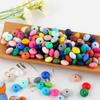 New 50pcs/lot Silicone Lentil Silicone Beads 12mm Jewelry Making Lentil Beads DIY Necklace Bracelets Jewelry Accessories