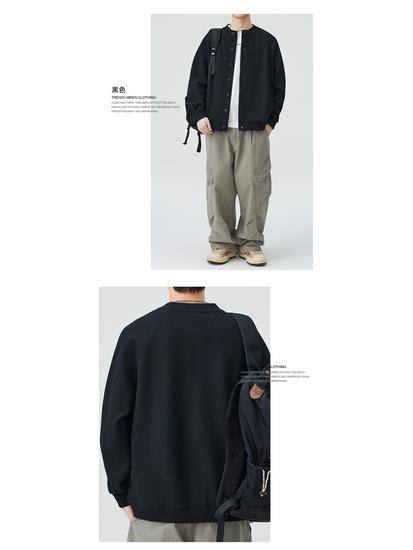 Anyang 2025 Autumn Men's Heavyweight Button Cardigan: Trendy, Loose, Casual Jacket