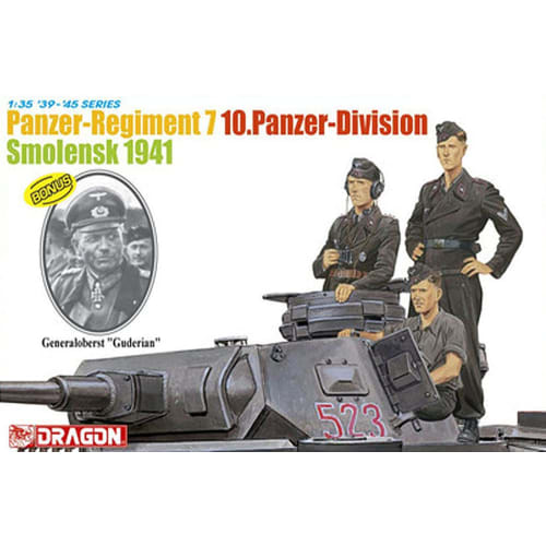 Platz 1/35 Scale World War II German 10th Panzer Division, 7th Tank Regiment, Battle of Smolensk, 1941 Plastic Model Kit DR6655