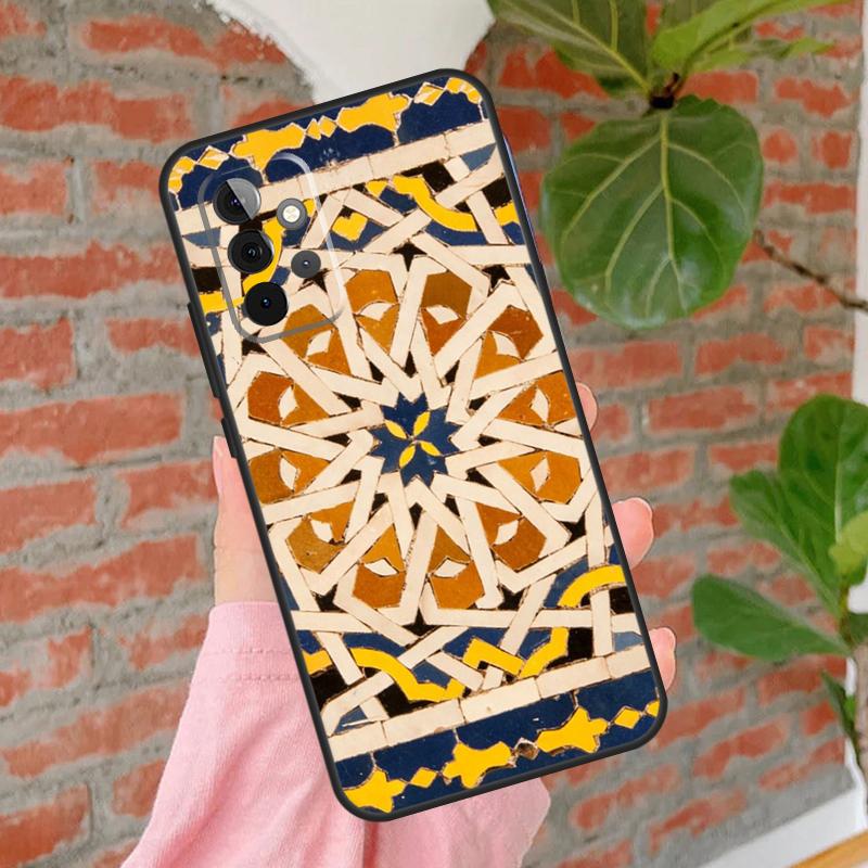 Moroccan Tile Phone Case For Samsung Galaxy A54 A34 A14 A55 A35 A25 A15 A52 A32 A12 A51 A71 A13 A33 A53