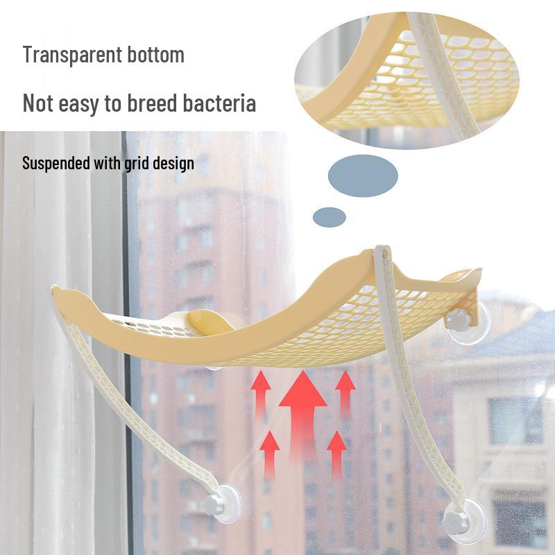 Winter Sunbathing Cat Hammock: Hanging Bed with Suction Cups for Balcony Window