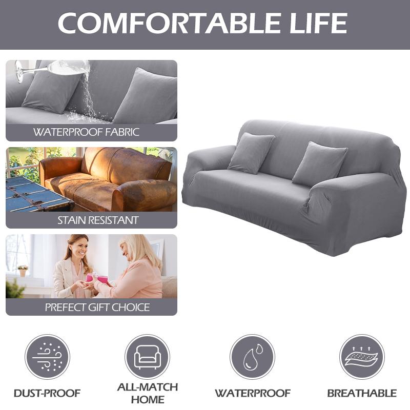 1 /2 /3 /4 Seater Top Grade Waterproof Stretch Sofa Cover Designed For Living Room Room Sectional Couch Slipcover Elastic Furniture Protector