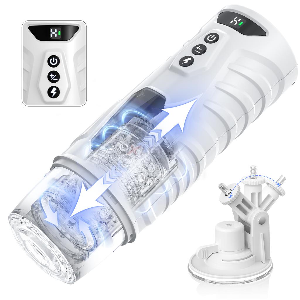 Automatic Telescopic Male Masturbator 7 Thrusting Rotating Modes Pocket Pussy Blowjob Sex Machine Penis Pump Piston Mastubator