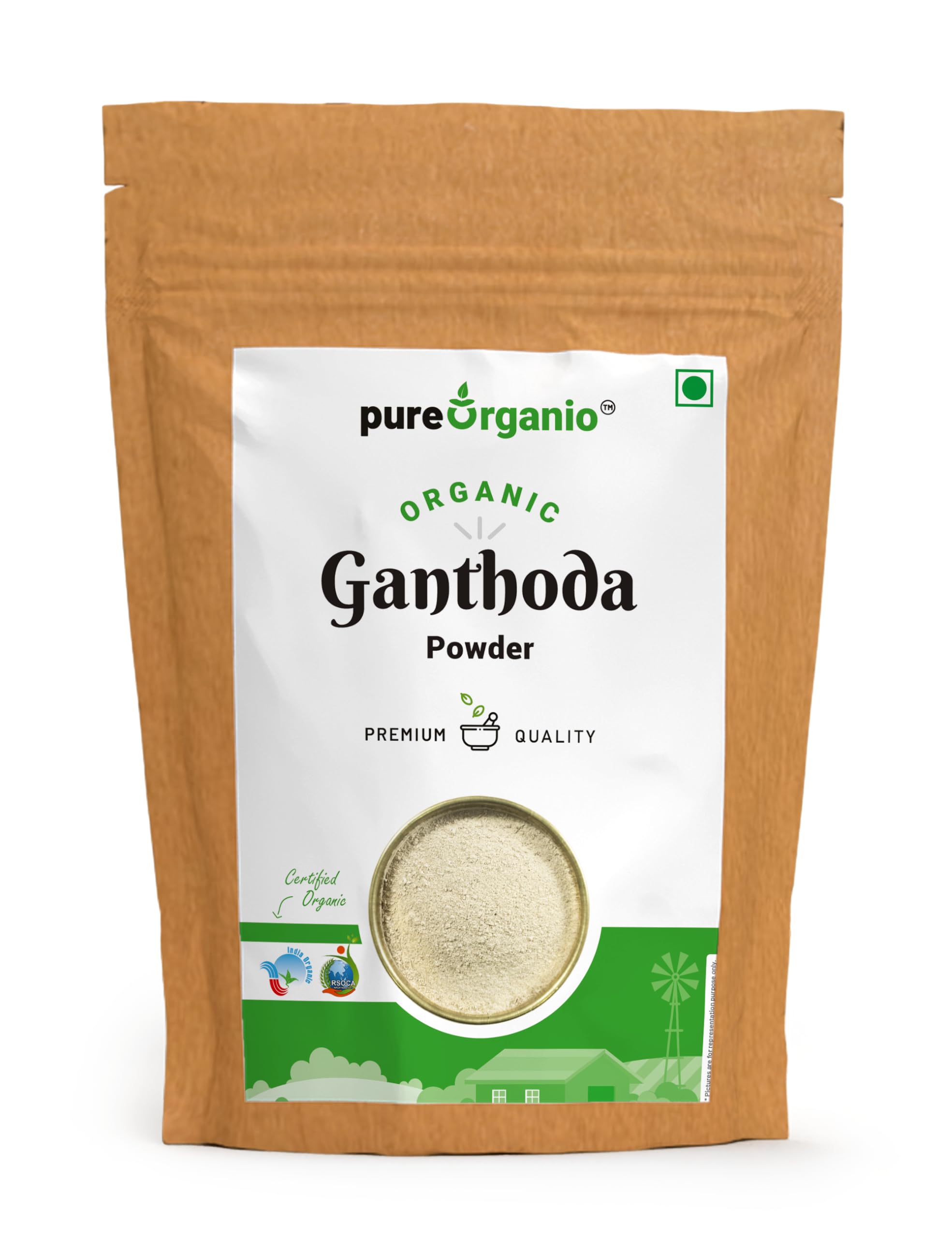 Pure Organio Organic Ganthoda Powder - Piplamool Powder (100Gm)