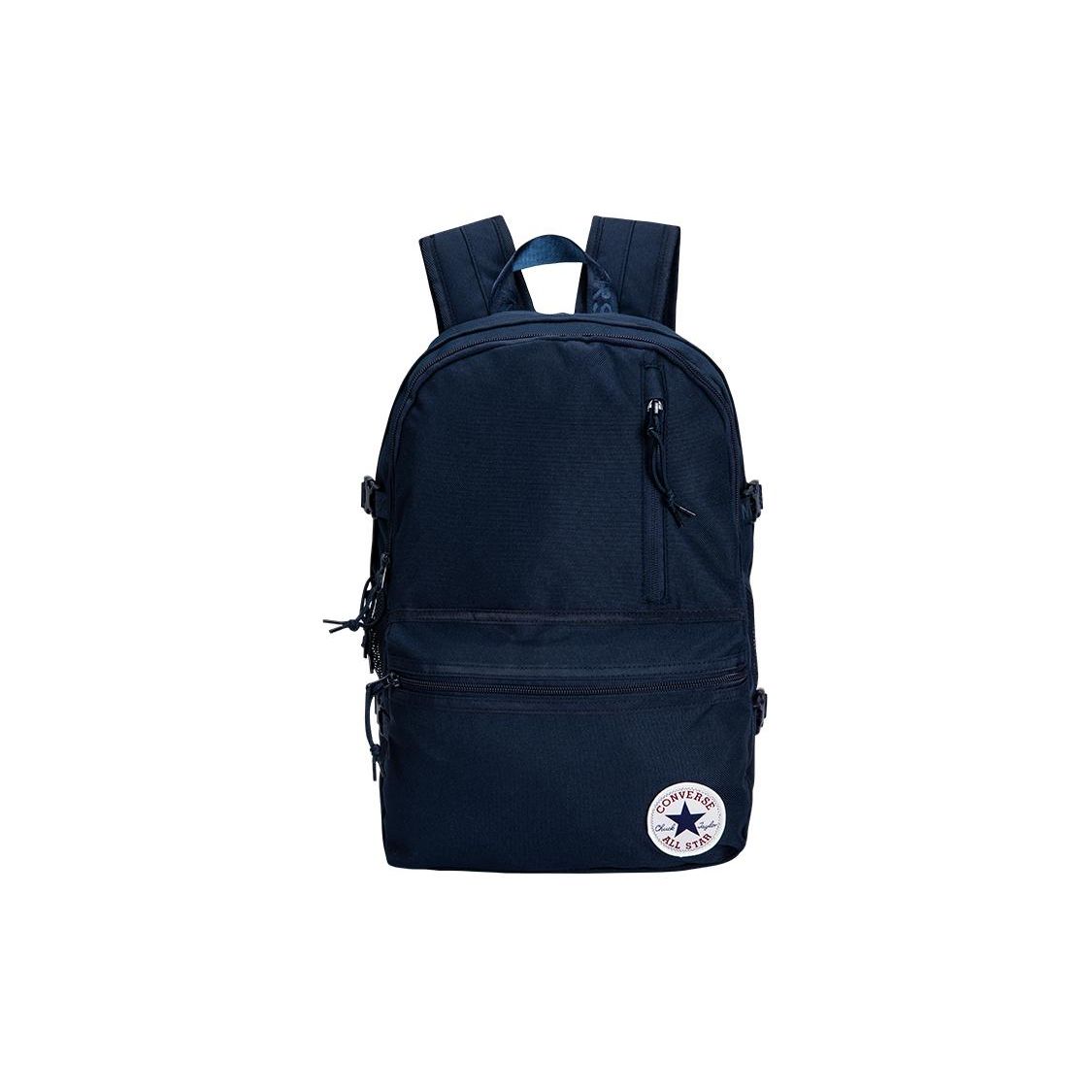 Converse Solid Color Zipper Closure Polyester Backpack Unisex Backpacks Navy-Blue CV2413023PS-003 Navy
