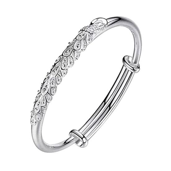 

Женский браслет медно-серебристого цвета, изогнутый, регулируемый, гладкий, полированный, с блеском, на запястье, подарок на годовщину дня рождения, легкий браслет B