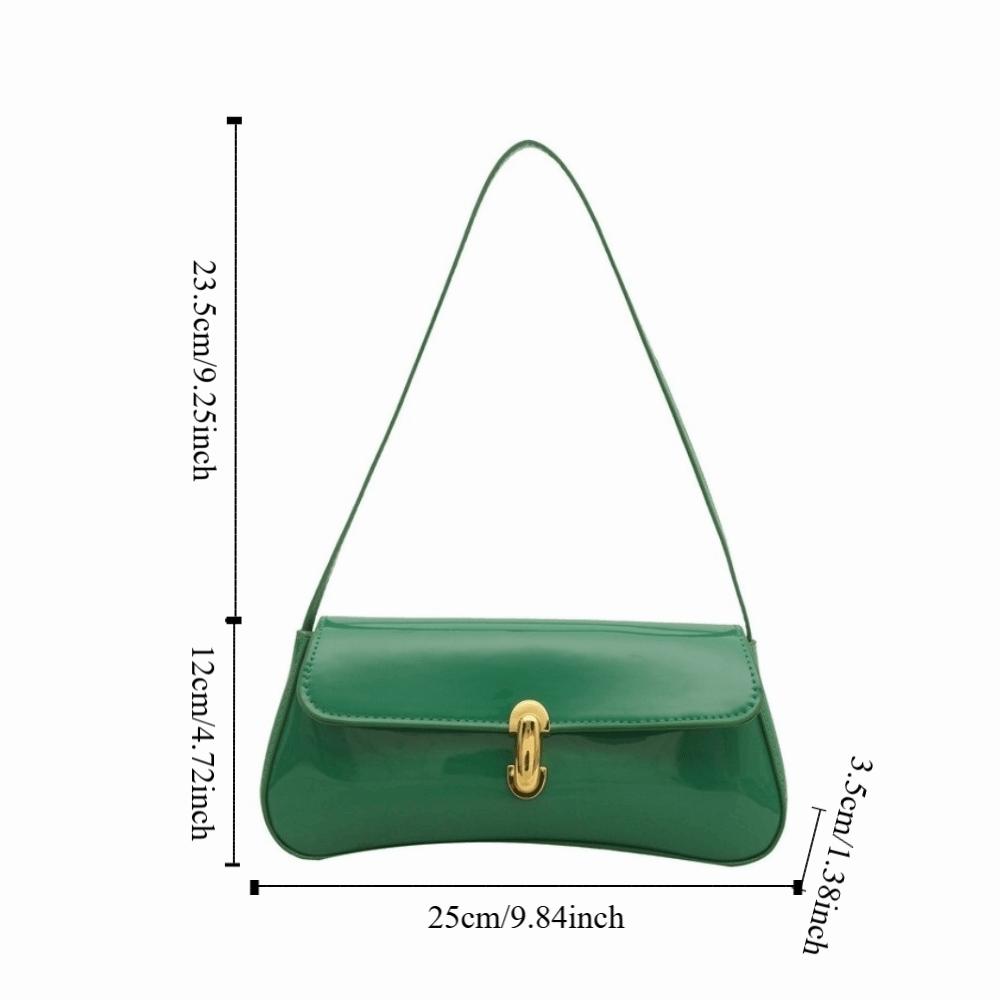 PU Vintage Underarm Bag Flap Decor Handbag New Tote Bag  Party