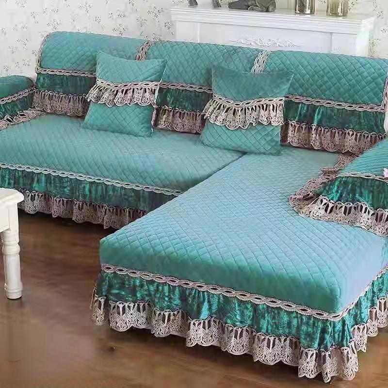 Huse de canapea de lux ușoare pentru sufragerie Prosop de canapea Husă de canapea universală în formă de L Husă de canapea anti-alunecare în stil european