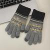 Christmas Wind Gloves Snowflakes Winter Women Cute Warm Winter Cycling Plus Velvet Thickened Cycling Driving Touch Screen