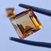 2 Pieces Square Cut Natural Citrine Gemstone, 7x4 MM Size Stones, 3.40 Carat Citrine Gemstone.
