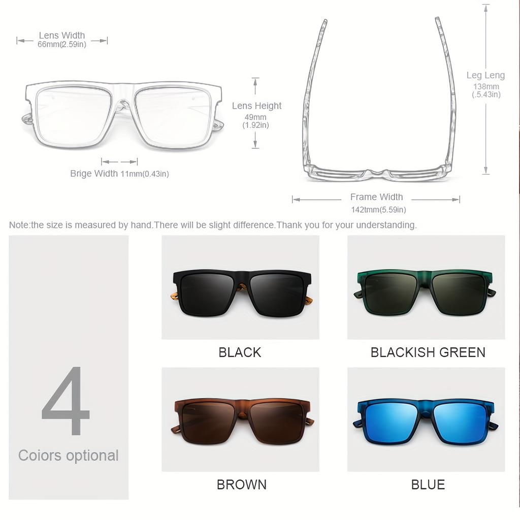 Multicolored Walnut Half-Frame Non-Prescription Glasses, Ultra-Lightweight, with a PC Frame And AC Lenses, Stylish Eyewear