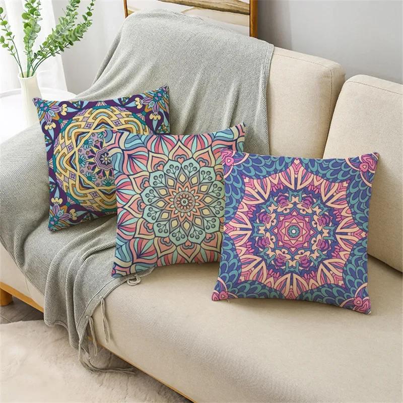 Ramadan Bohemian National Style Living Room Sofa Car Square Back Cushion 40*40Cm/45*45Cm/50*50Cm Cushion Cover