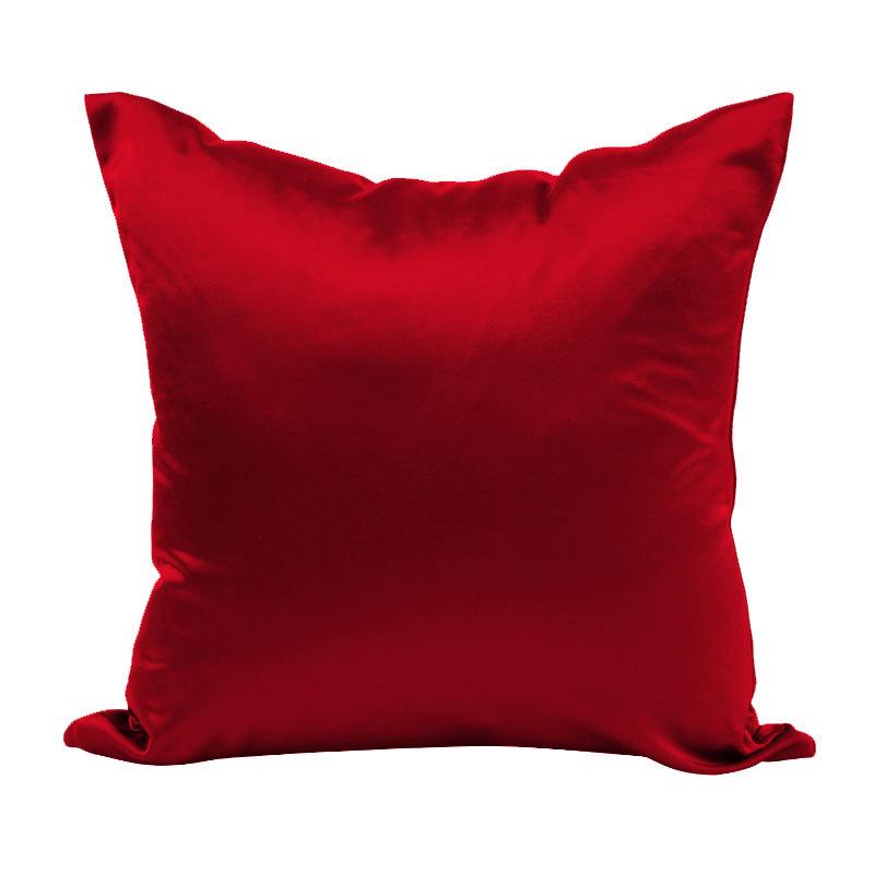 100% Satin Silk-Like Pillowcase Cover 40x40cm 45x45 50x50 60x60cm Solid Smooth Cushion for Sofa Bed Chair Home Decor Pillow Case