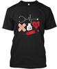T-Shirt mit Herzschlagmotiv und Stethoskop-Motiv, hergestellt in den USA, Größen S bis 5XL
