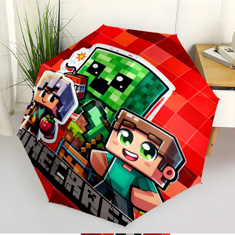 Gamer Print Automatic Open Close Umbrella, Portable Foldable Umbrella, for Outdoor Commute Camping Trip, Ideal Birthday Gift