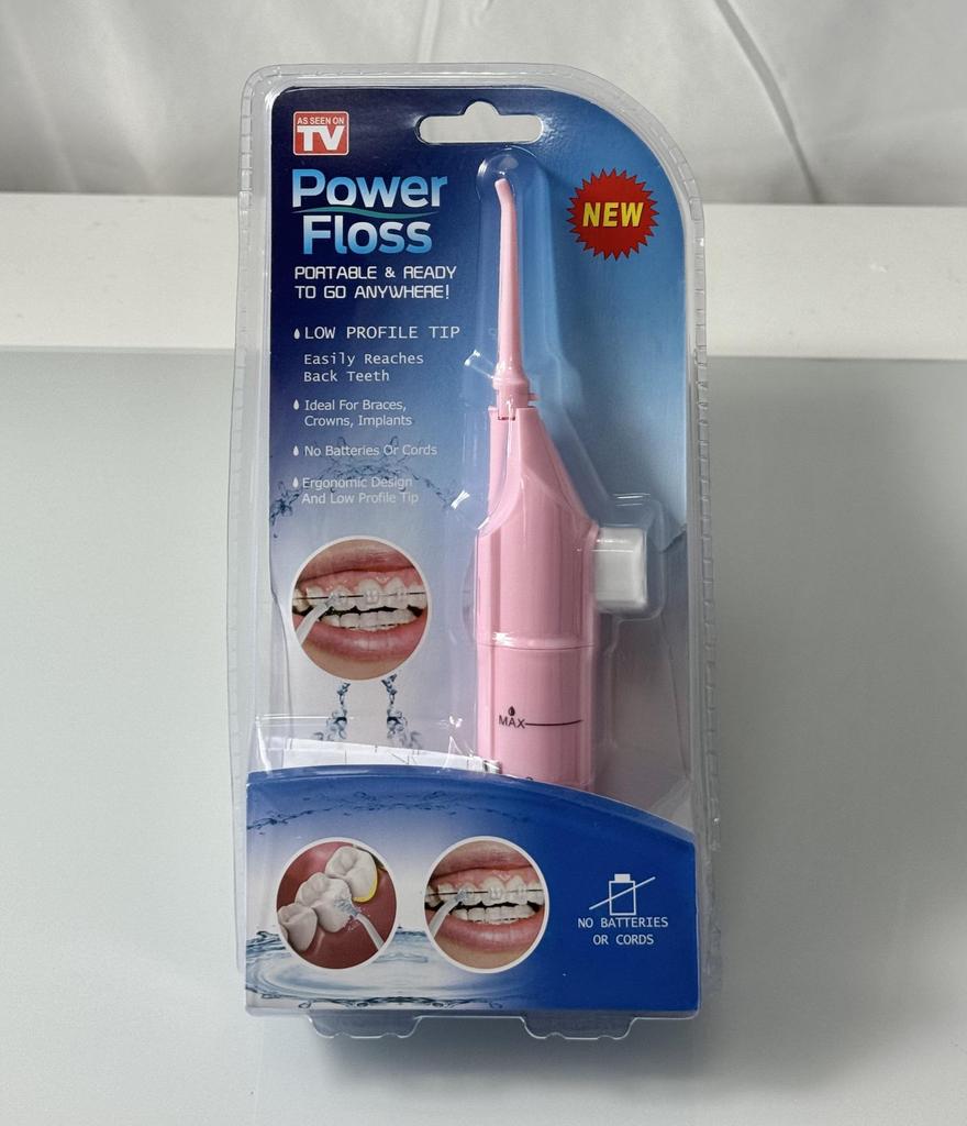 High-Pressure Dental Irrigator: IPX7 Waterproof Manual Water Flosser & Teeth Cleaner
