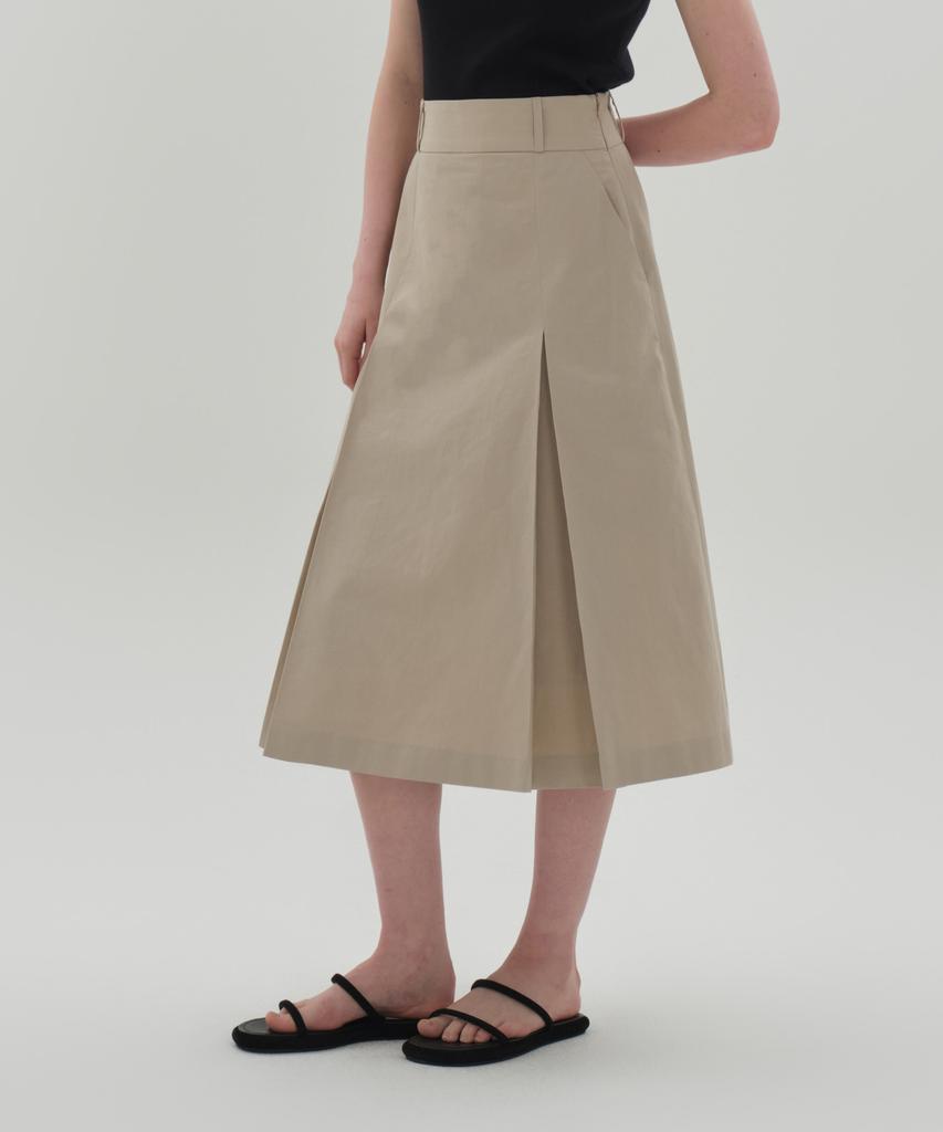 Jun By Jun K Le Cont Skirt_Ash Khaki