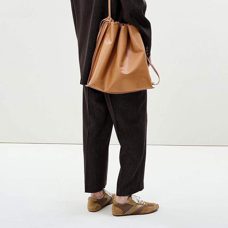 LESS Women's 2025 Spring Straight-Leg Cropped Casual Pants