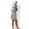 Unisex Lightweight Long-Sleeve Tie-Up Bathrobe - Solid Color Plus Size for Men & Women.